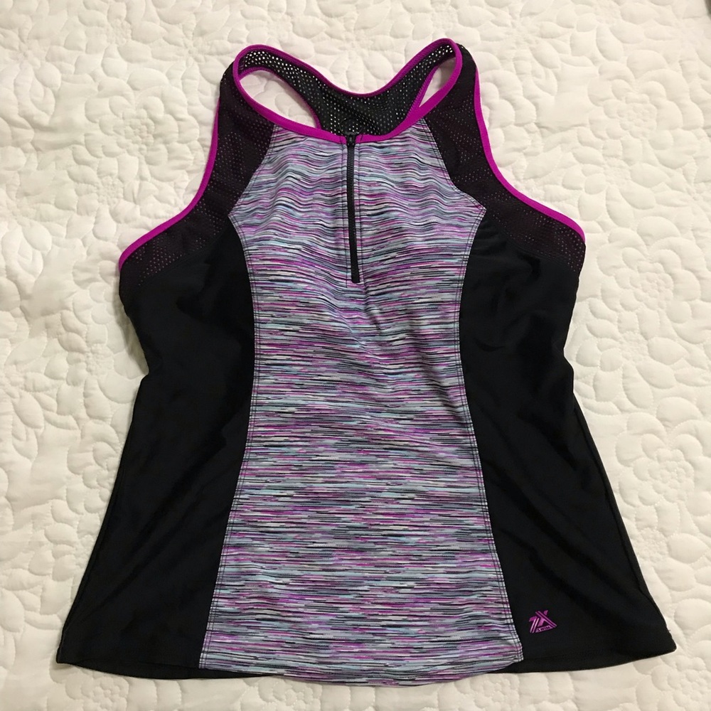 ZeroXposur XXL Multicolor Abstract Tankini Top